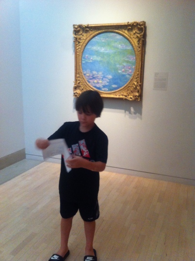 Here you see a priceless piece of work, and Monet's Water Lilies.